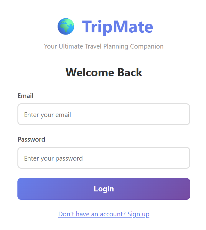 TripMate App Screenshot